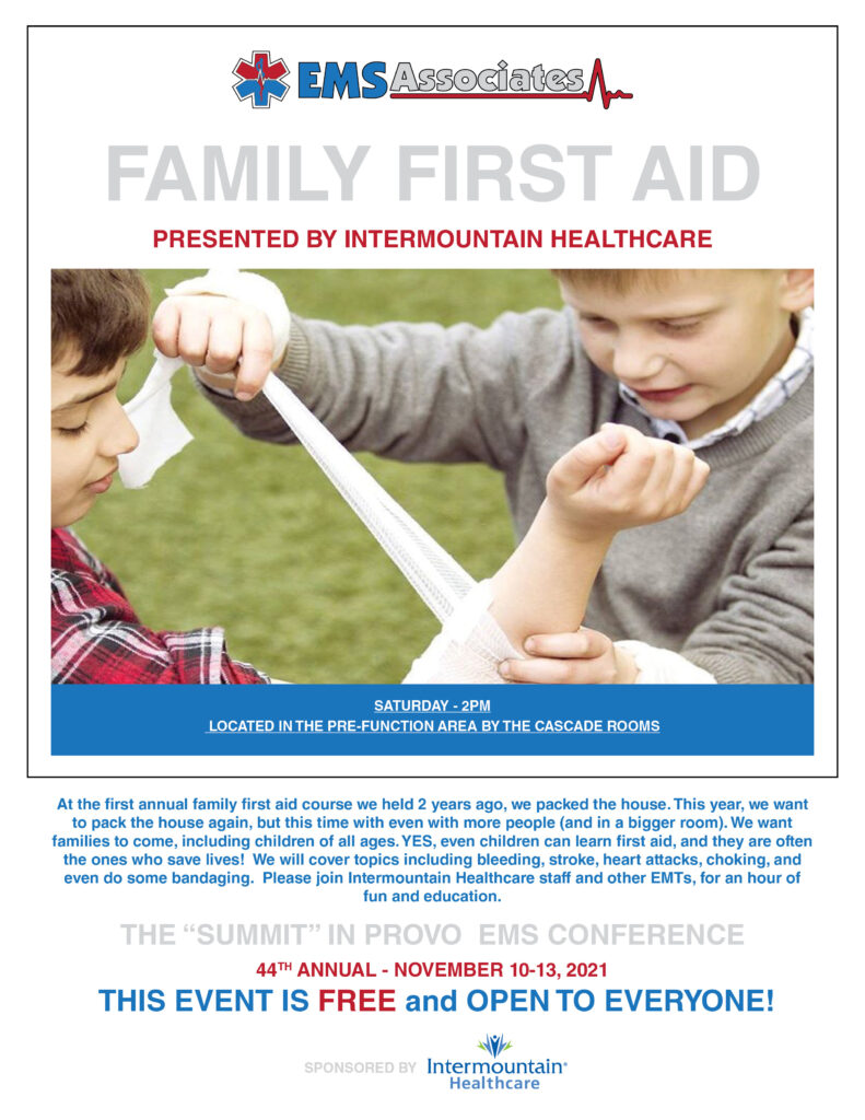 The Summit in Provo Family First Aid Day Poster